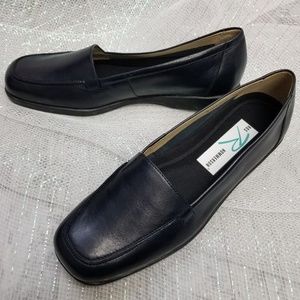 Ros Hommerson Dark Blue Leather Loafers Size 7.5